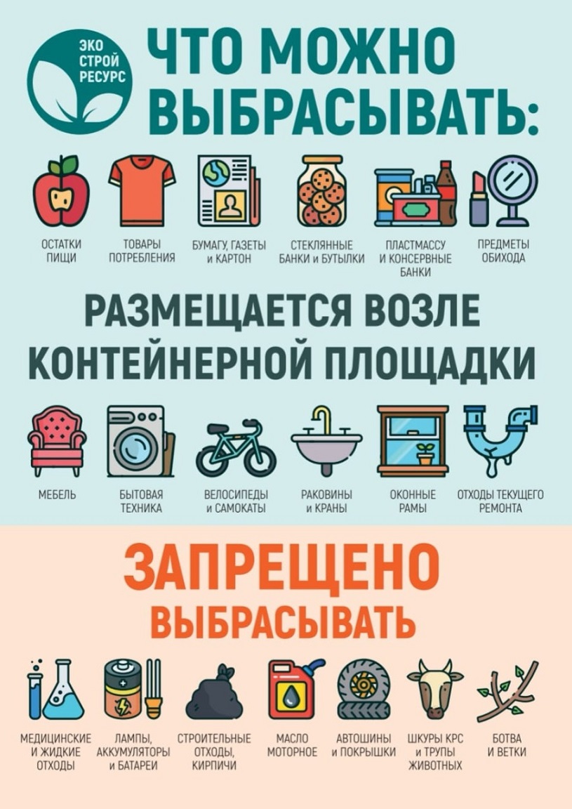 Квкой мусор можно выбрасывать